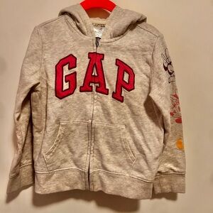GAP Kids Girls Gray Minnie Mouse Zipper Hoodie Size 5